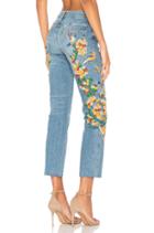 Embroidered Girlfriend Jean