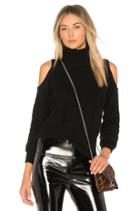 Cold Shoulder Cable Knit Sweater