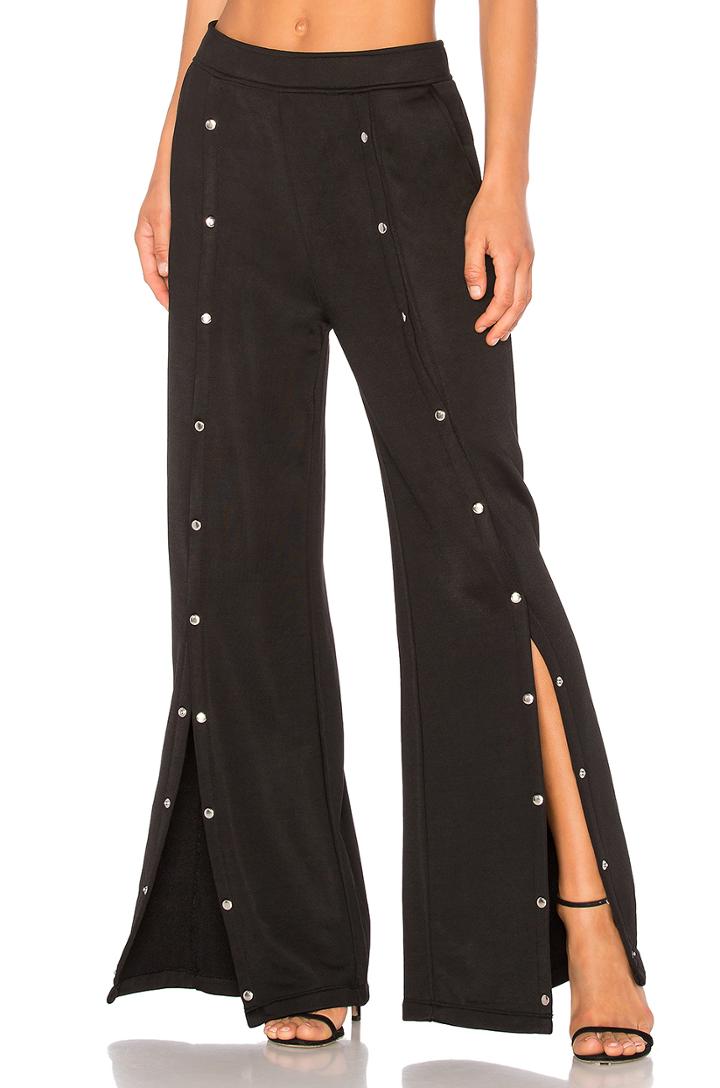 Sleek Snap Wide Leg Pant