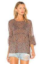 Ruffle Hem Top In Black Olive