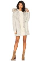 Rafaella Coyote Fur Trim Coat