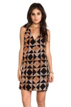 Riva Deep V-neck T-back Sleeveless Mini Dress