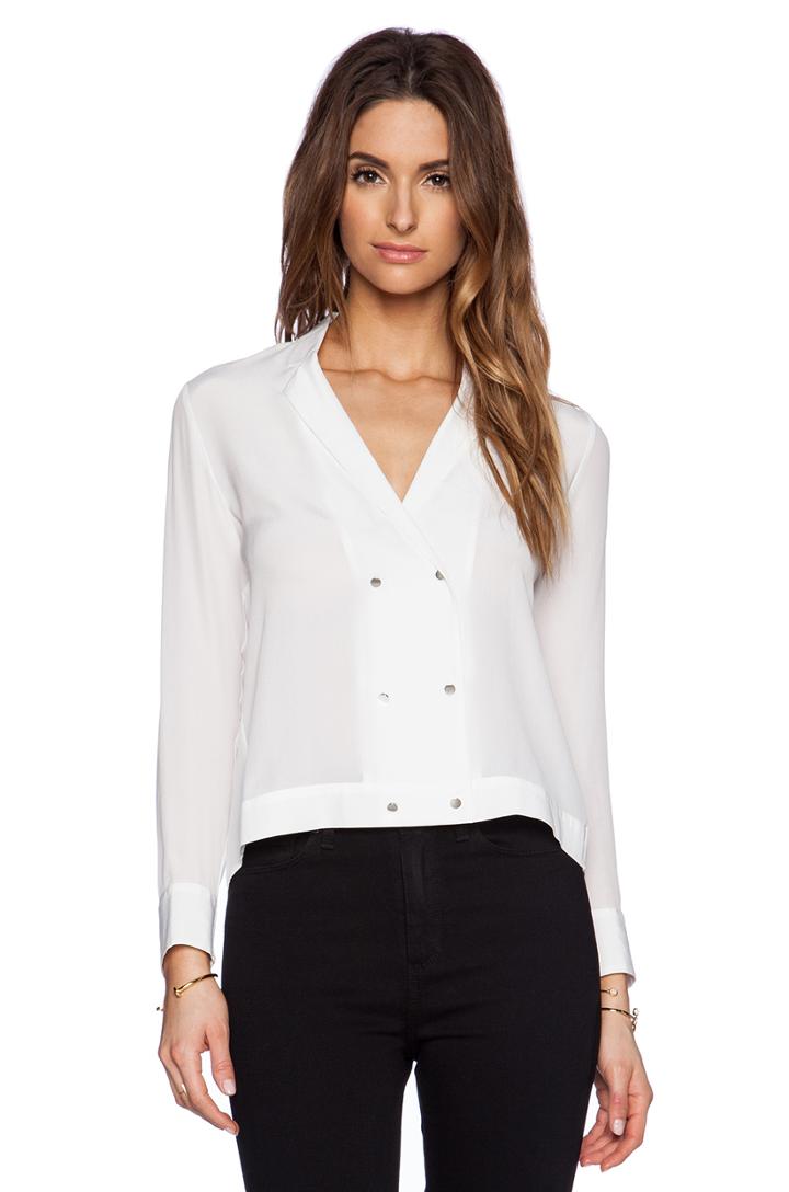 Button Silk Blouse