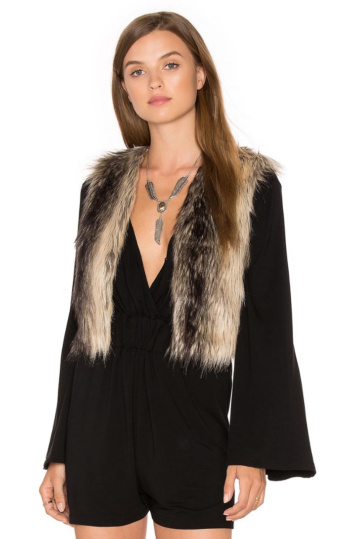 Jack By Bb Dakota Loree Faux Fur Vest