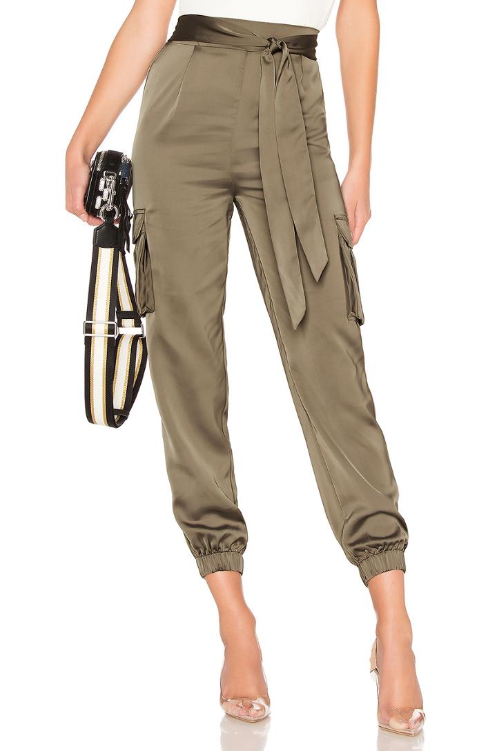 Rachel Satin Cargo Pants