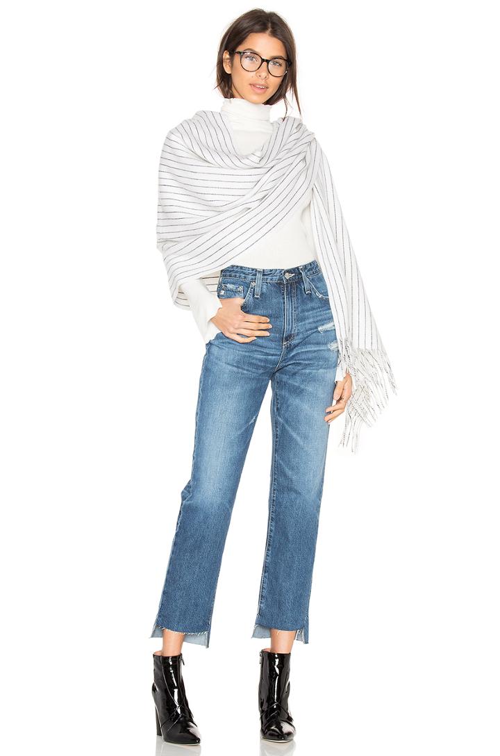 Brushed Pinstripe Scarf