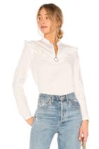 Zip Front Ruffle Top