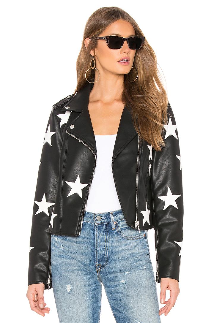 Star Vegan Leather Jacket