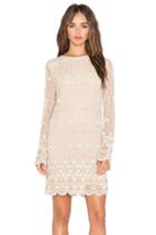 Long Sleeve Embellished Shift Dress