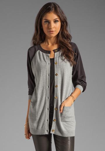 Alice By Temperley Dorado Cardigan In Grey Black