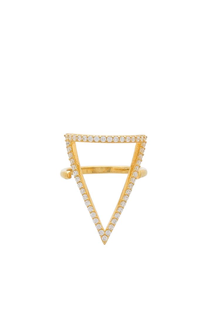 Ottoman Pave Bermuda Triangle Ring