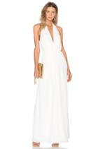 V Neck Pleated Gown