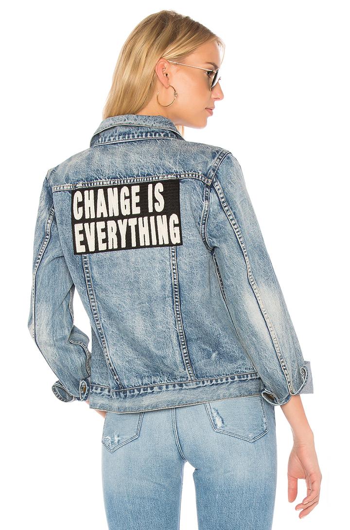 Denim Jacket With Embroidery