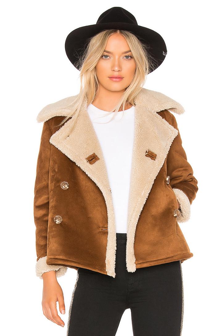 The Faux Sherpa Shrunken Peacoat