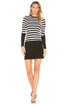 Stripe Crew Neck Long Sleeve Dress