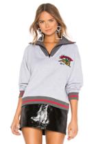 Stand Collar Zipped Sweatshirt