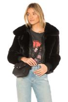 Black Noise Faux Fur Jacket