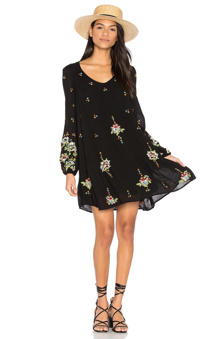 Oxford Embroidered Mini Dress