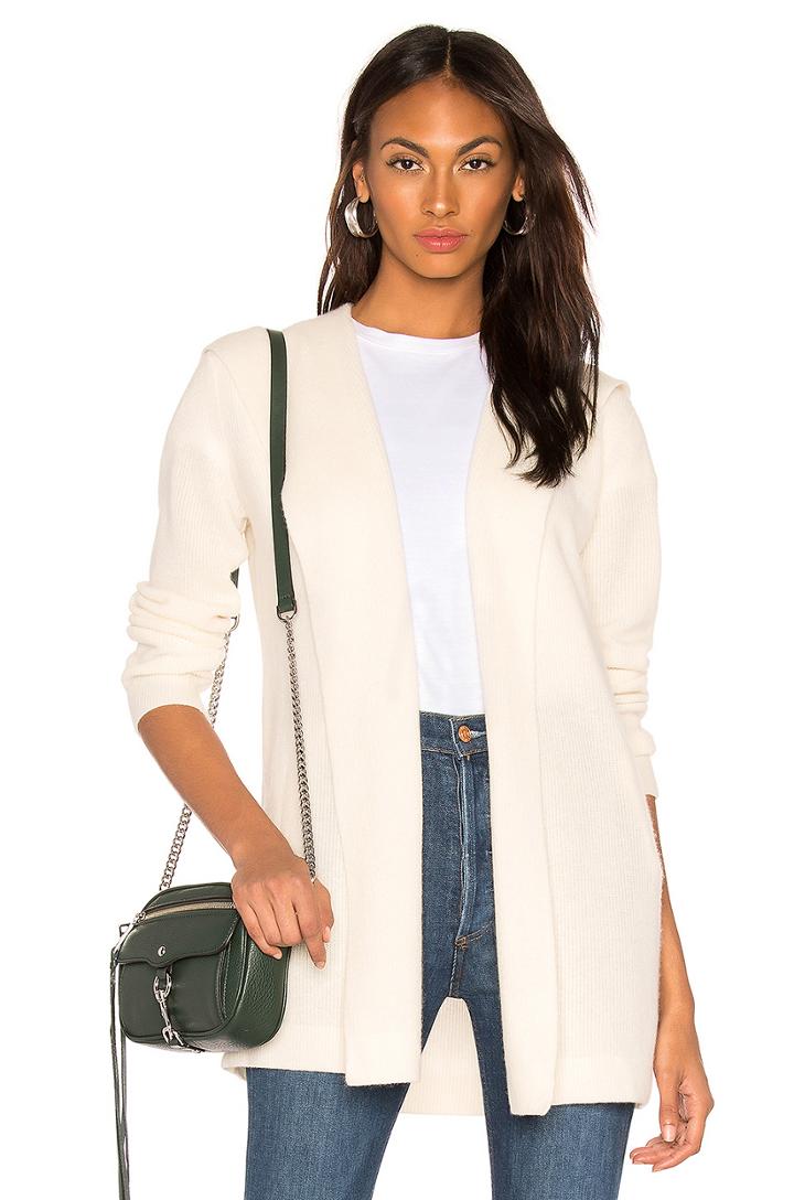 Cashmere Blend Hooded Wrap Cardigan