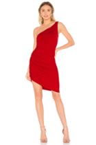 One Shoulder Side Gather Dress