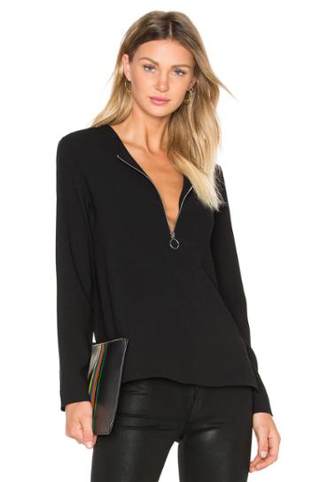 Half Zip Hi-low Top