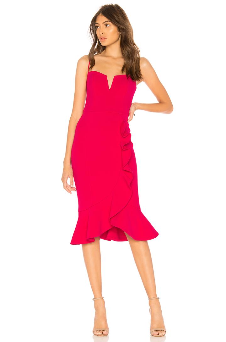 X Revolve Bandage Frill Dress