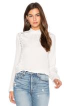 Long Sleeve Georgette & Lace Top