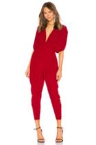Square Sleeve Waterfall Jumpsuit