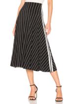 Side Stripe Flared Skirt