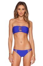 Monaco Cutout Knot Bandeau Bikini Top