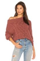 Off The Shoulder Cable Sweater