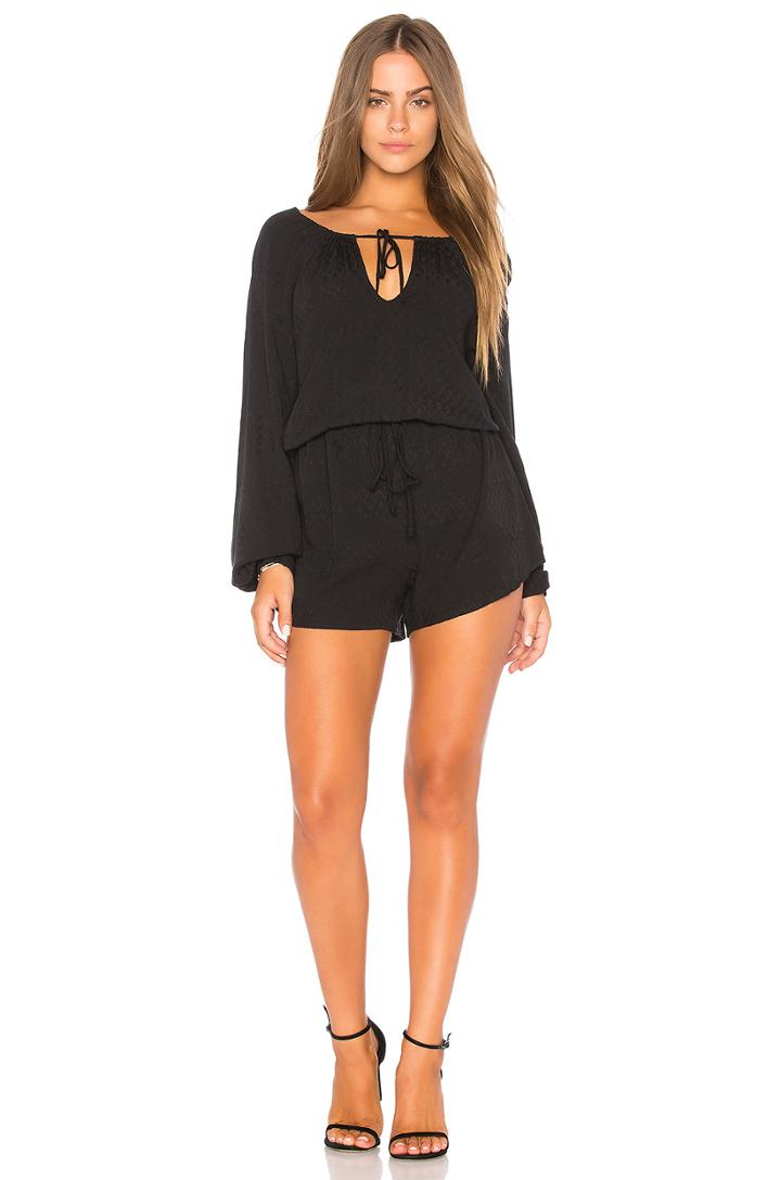 Pirate Blouse Romper In Black