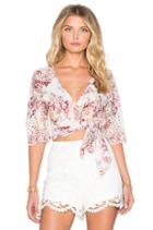 Epoque Broderie Flutter Wrap Top