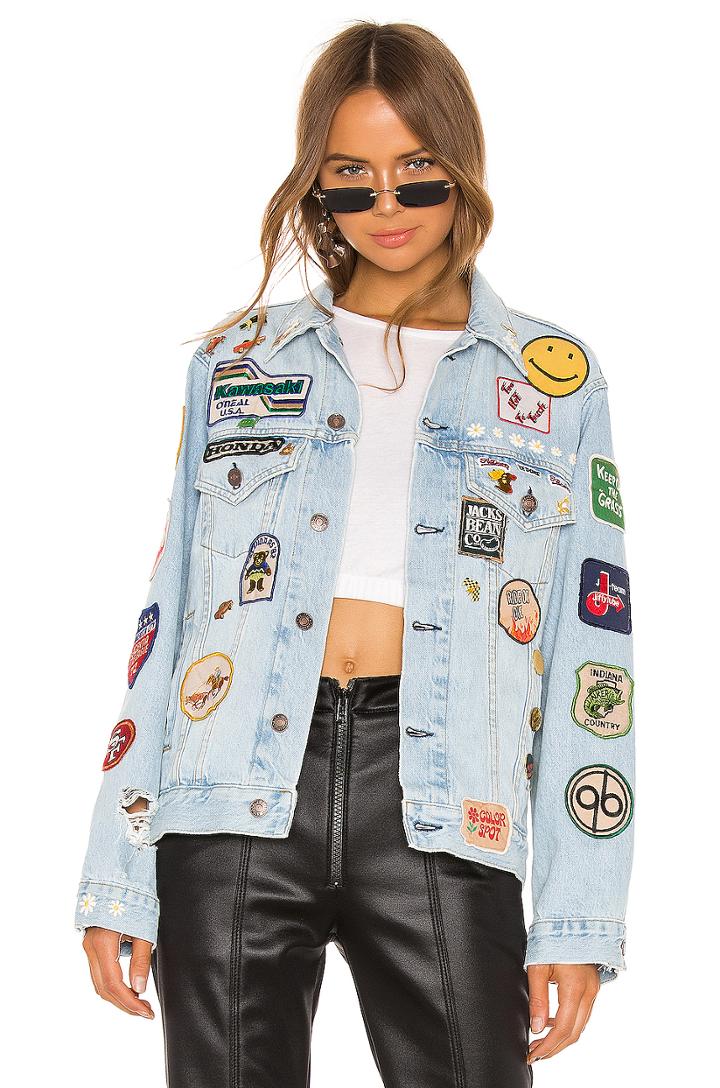 Oversized Embellished Trucker