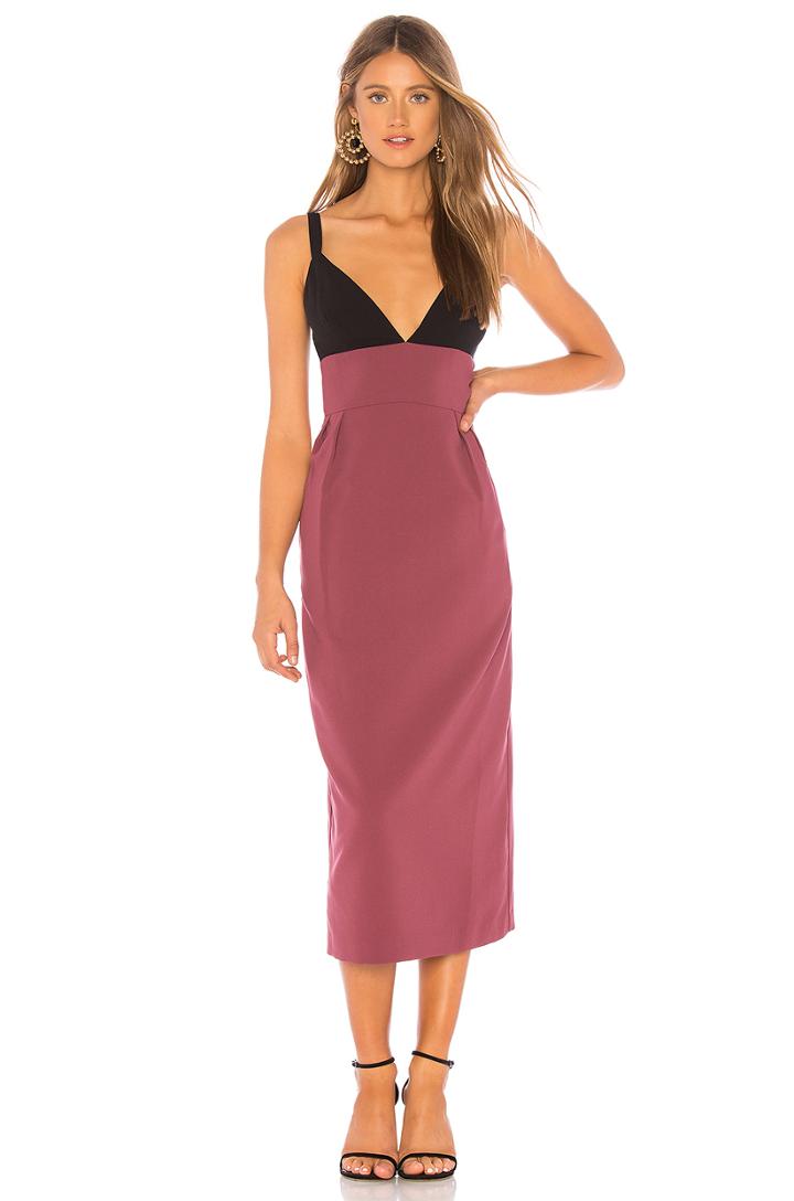 Two Tone Midi Dress