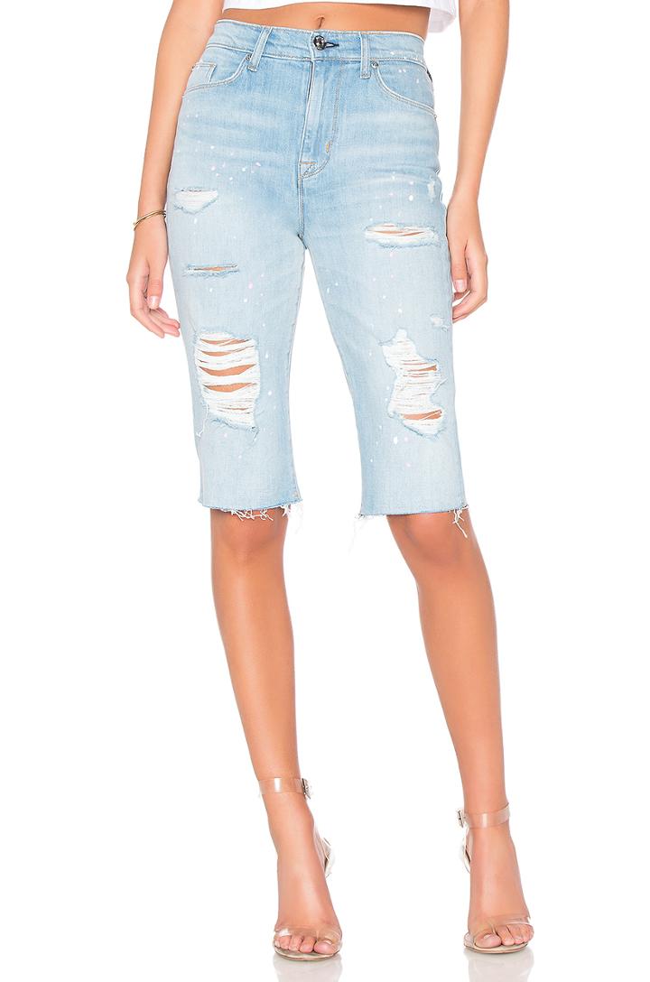 Zoeey High Rise Cut Off Boyfriend Short