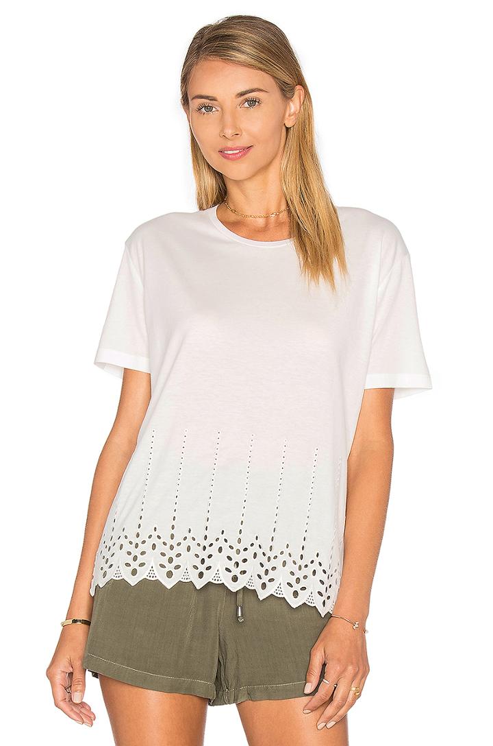 Eyelet Hem Tee