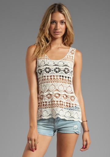 Ash-rain-oak Sonya Knit Tank In Cream