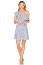 One Shoulder Stripe Mini Dress