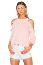 Ruffle Shoulder Sweatshirt