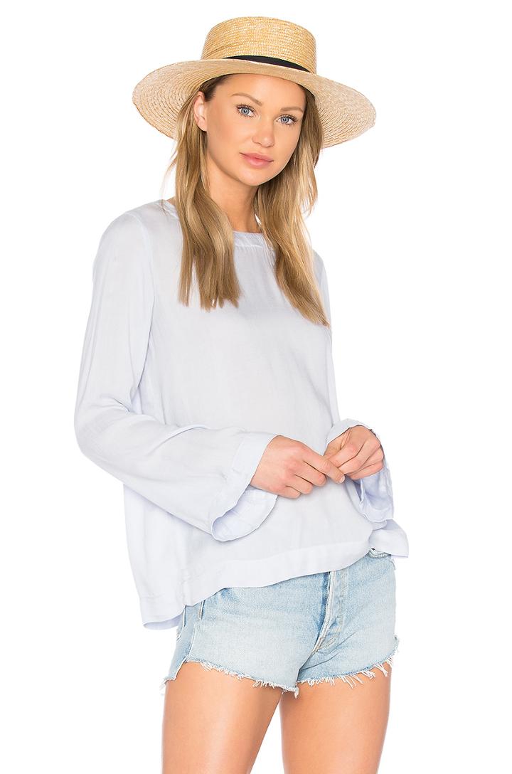 Bell Sleeve Tie Back Top