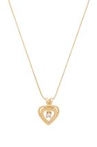 The Gold Nora Heart & Crystal Charm Necklace