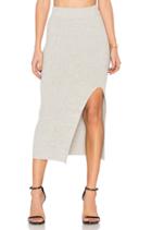 Rib Slit Skirt