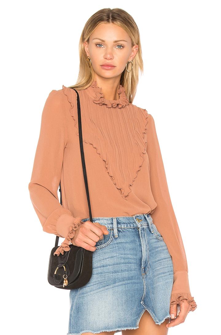 Plisse Embellished Top
