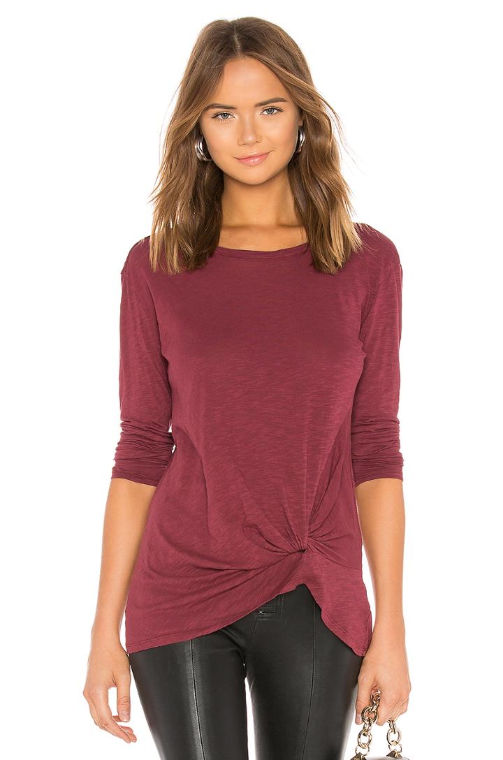 Slubbed Jersey Knotted Tee