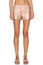 Faux Leather Gym Short