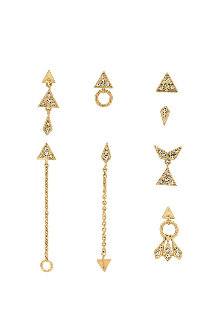 The Pave Kite Mixed Earring Set