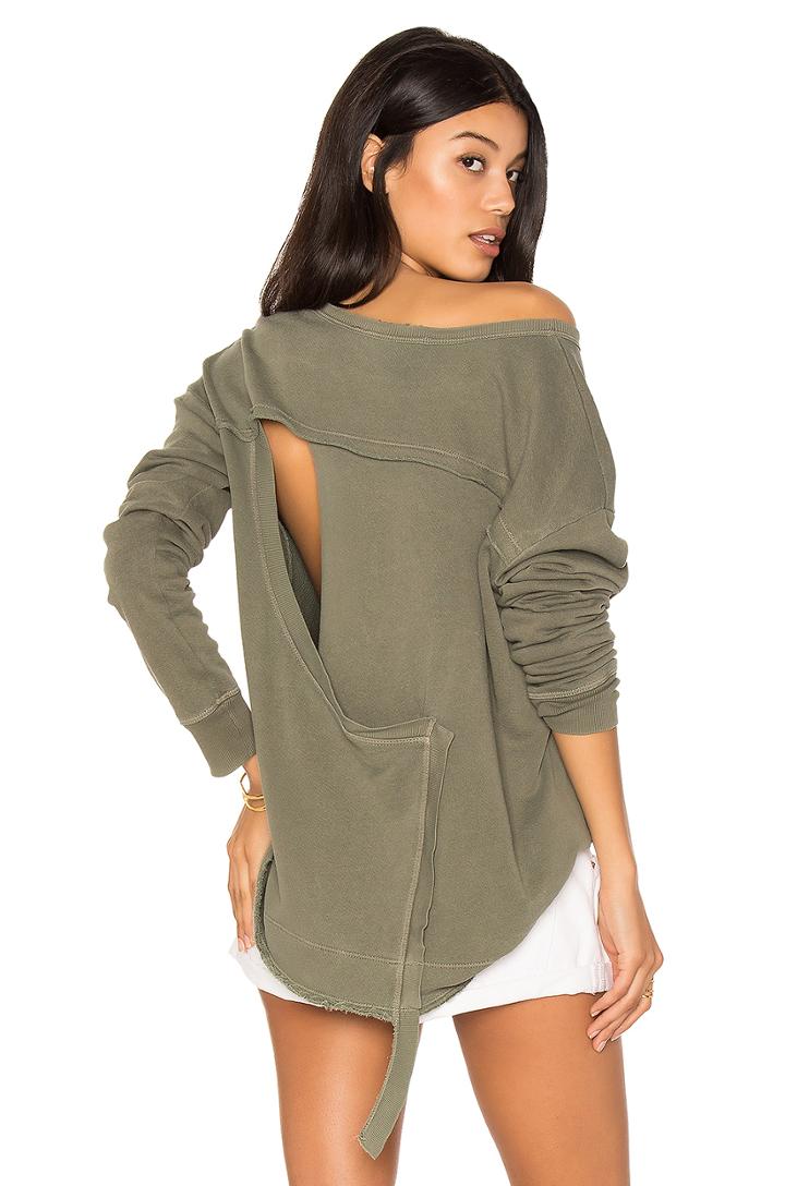 Slouchy Open Back Sweatshirt