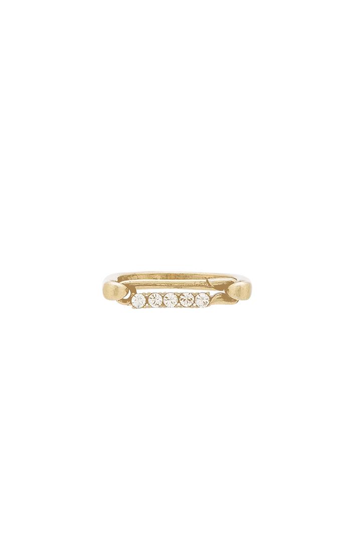 Strass Safety Pin Ring
