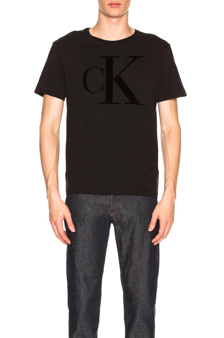 Flocked Logo Crew Tee